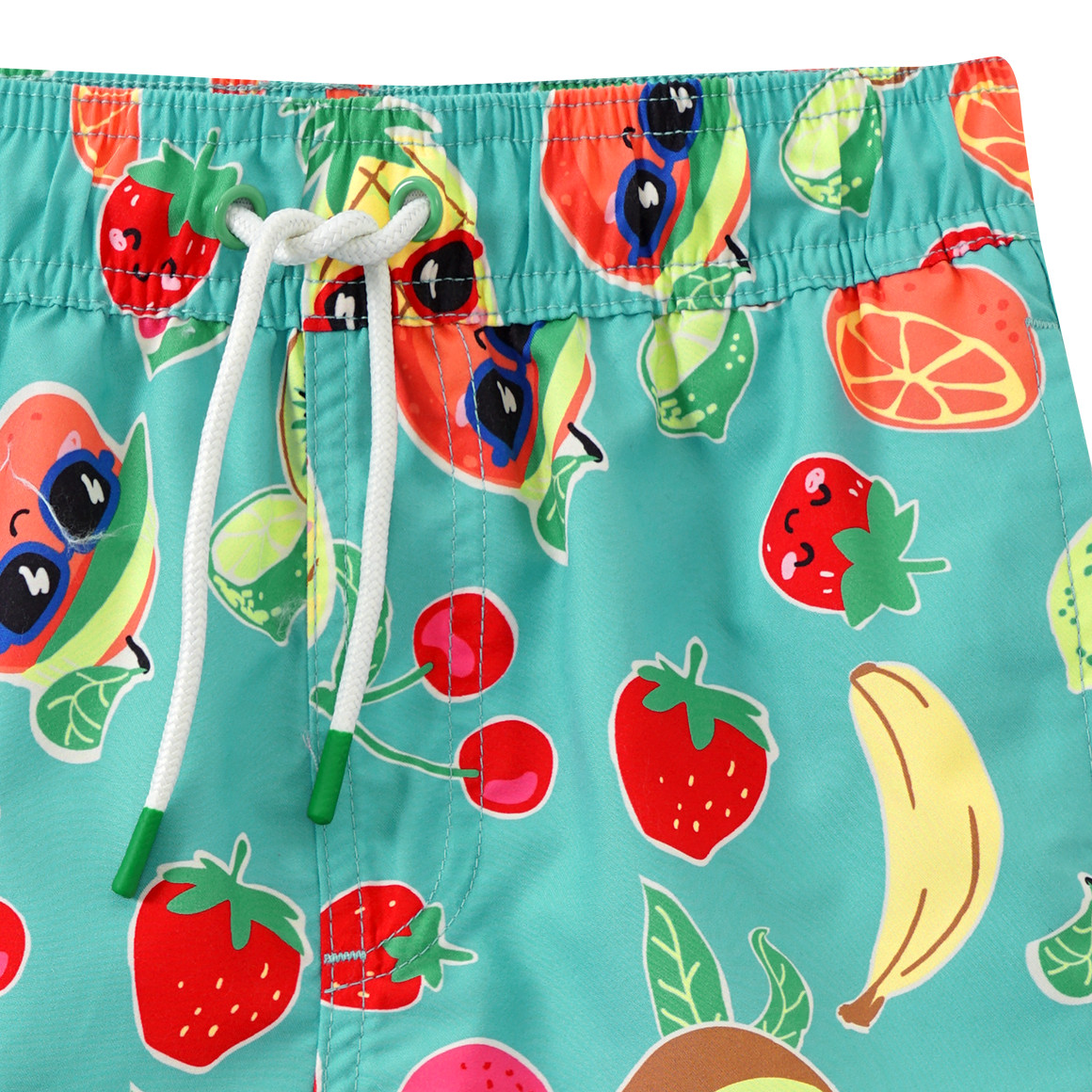 Famy Jungen Badeshorts mit Allover-Print helltürkis