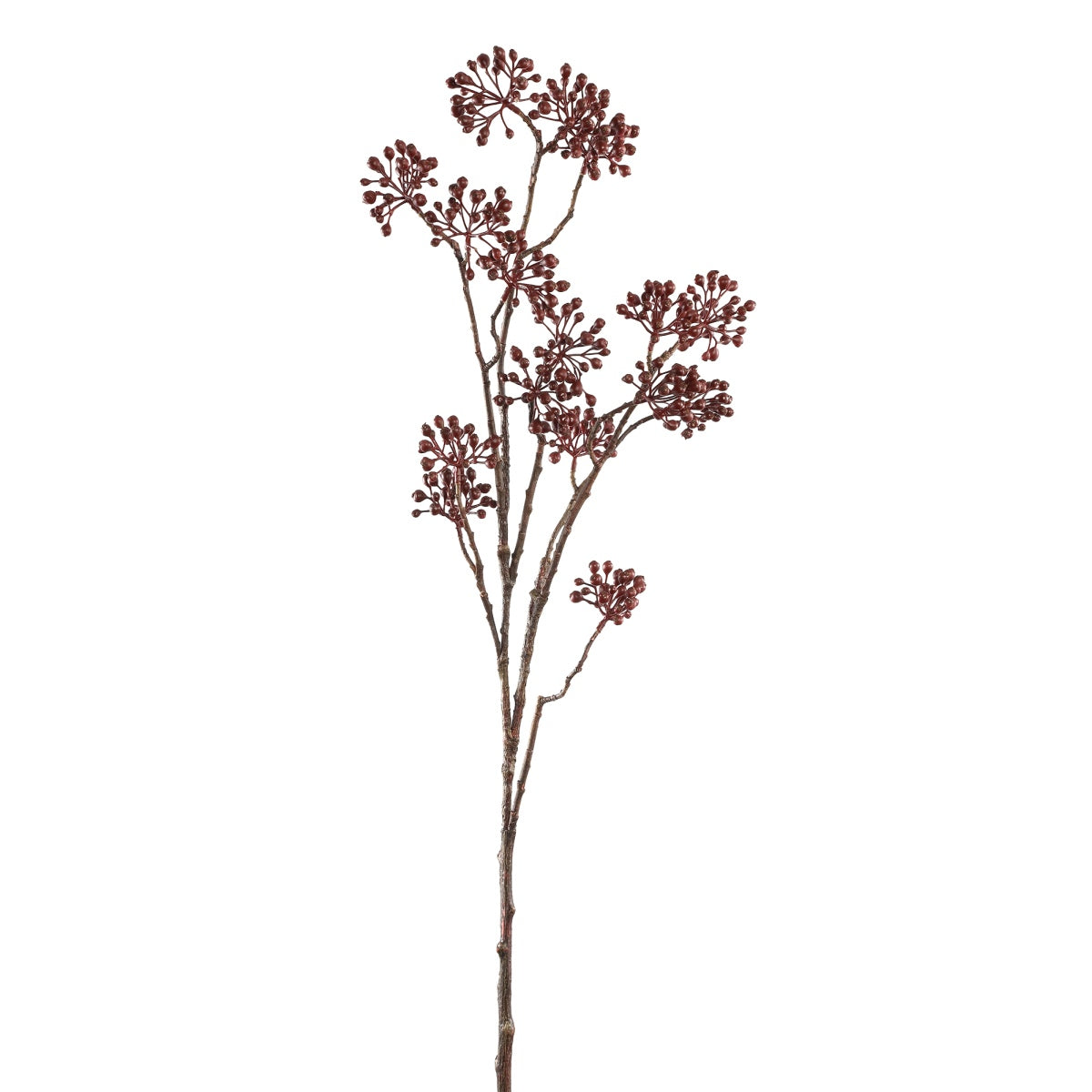 Ptmd plante artificielle berry - 60x15x107 cm - plastique - bordeaux