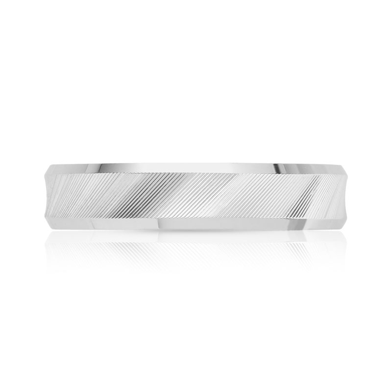 Alliance or 750 blanc irisé 4 mm