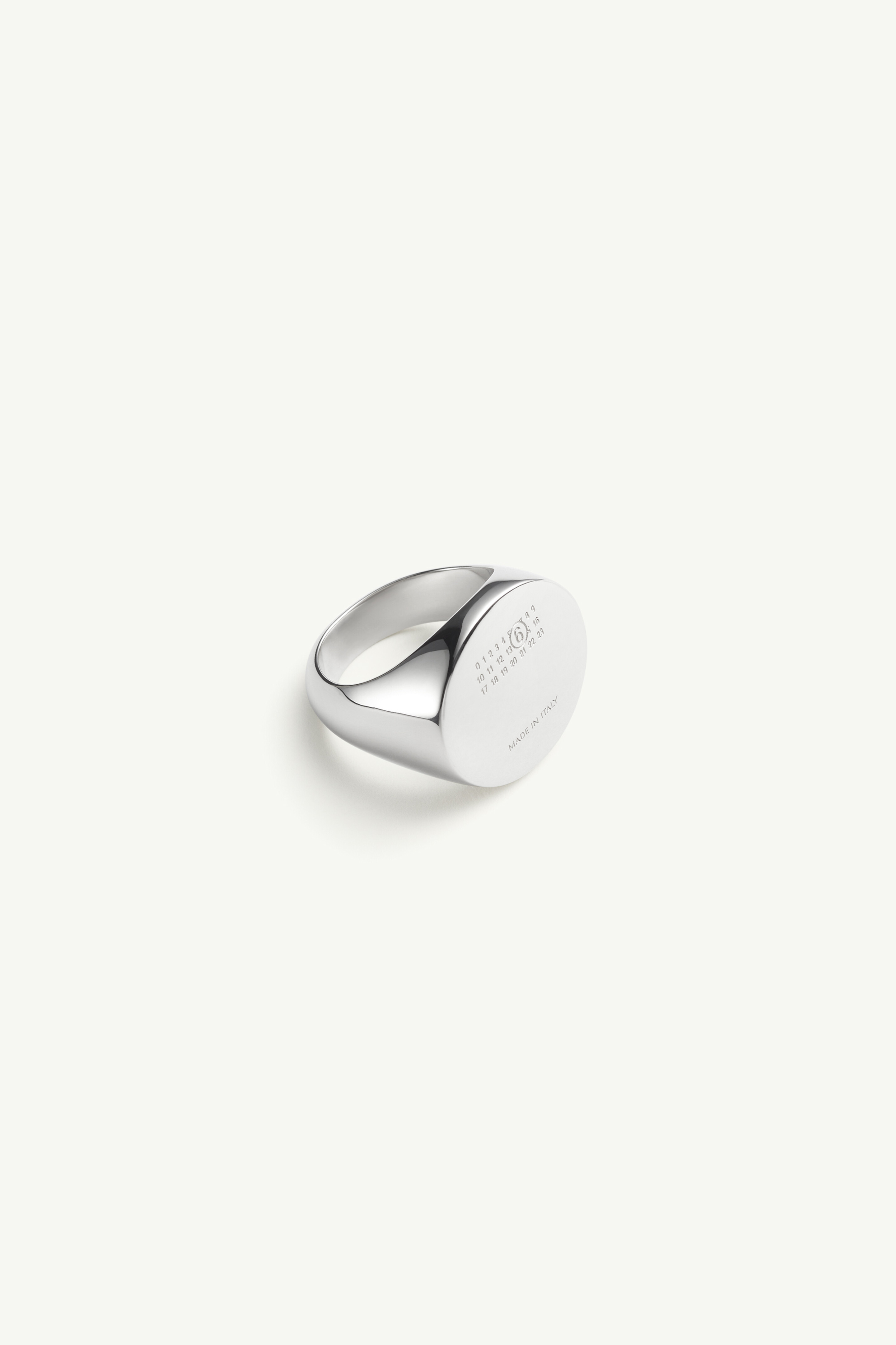 Bague ovale Numeric pour homme | MM6