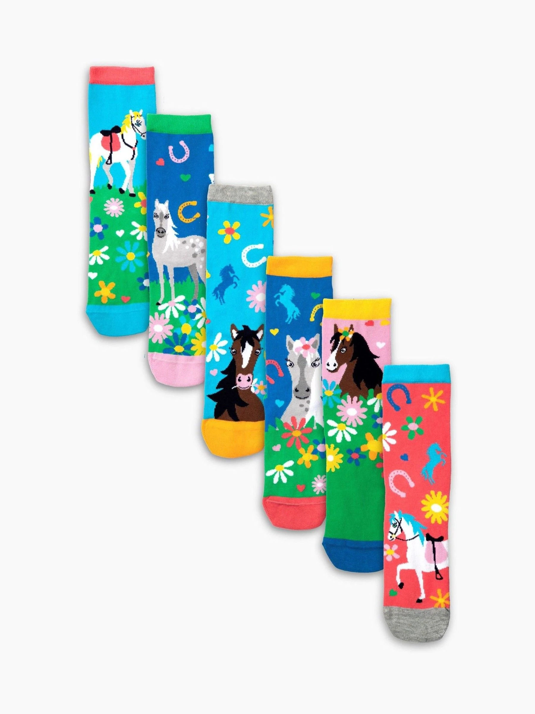 United Odd Socks Giddy Up Girls Socks 6 pack