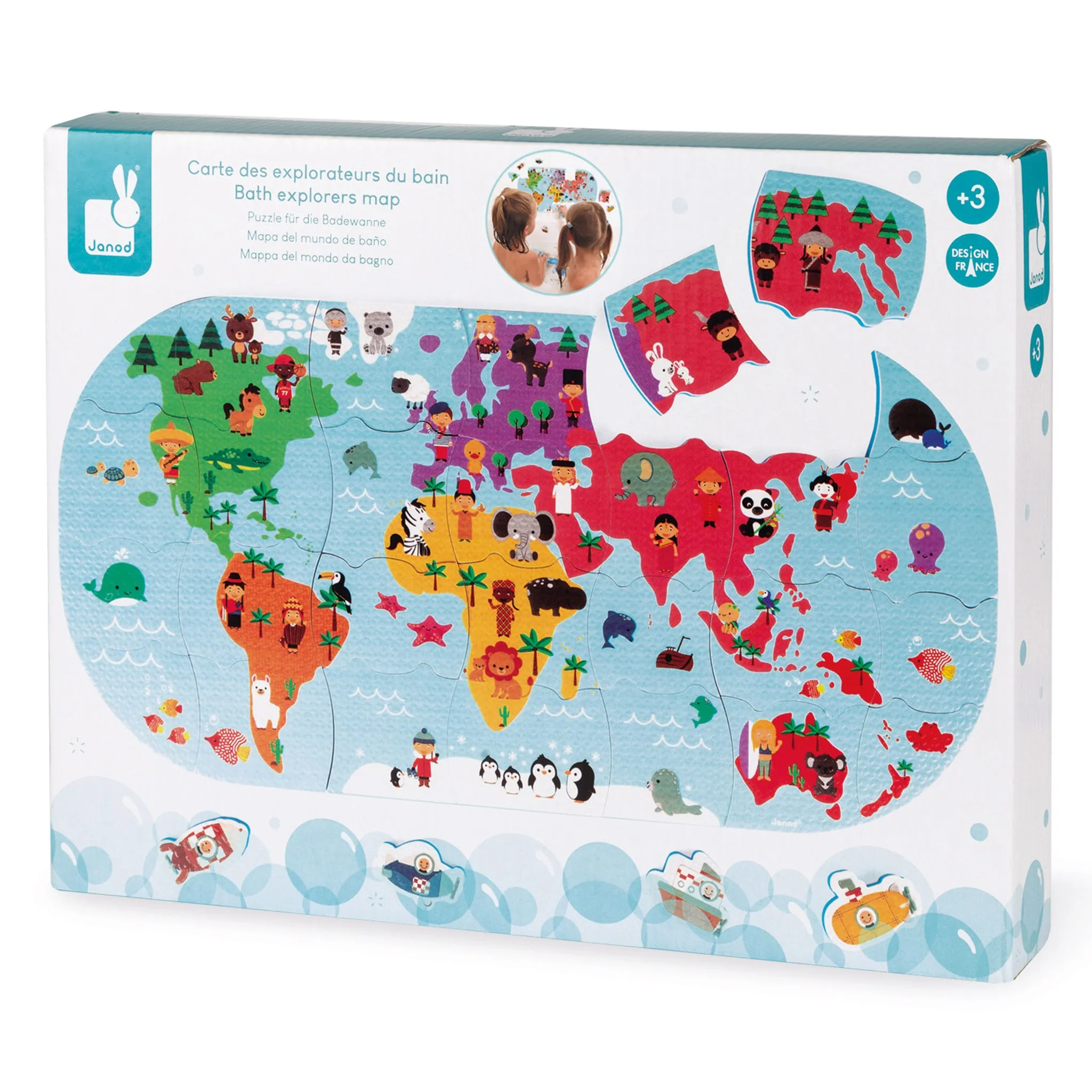 Janod Jouet pour le Bain Carte du Monde