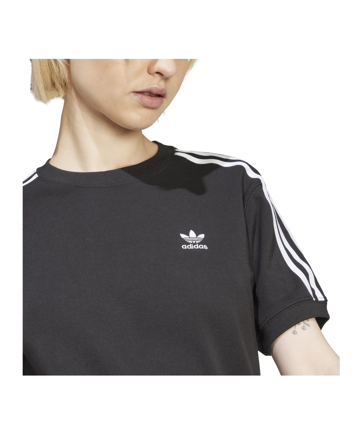 adidas Originals 3-Stripes Baby T-Shirt Damen Schwarz