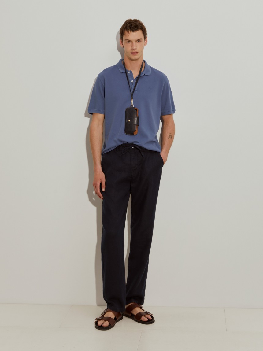 Polo piqué regular fit de algodão