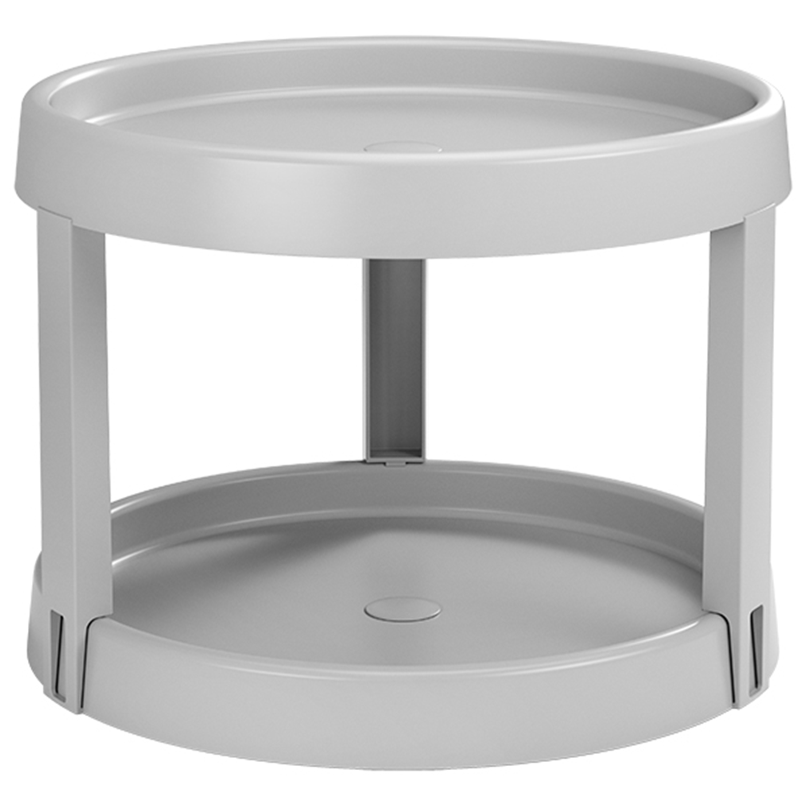 Drehregal/Küchenrondell - grau - 2 Etagen - Ø 28 cm