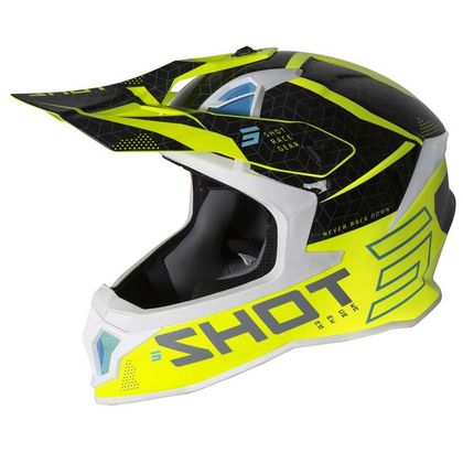 Casque cross Shot LITE - CORE - NEON YELLOW BLACK GLOSSY 2021 - Jaune / Noir