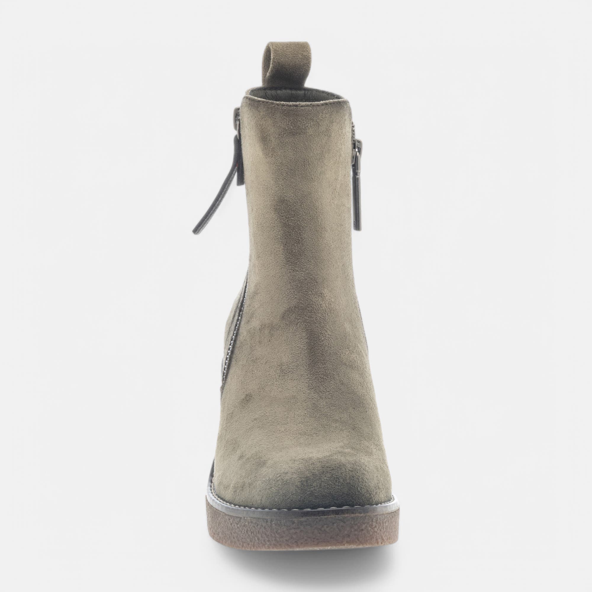 Boots à talon Femme kaki