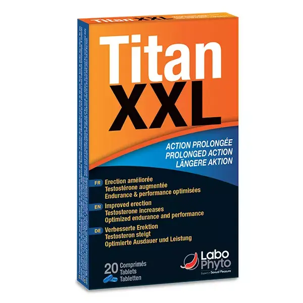 Labophyto TITAN XXL - estimulante sexual de ação rápida e longa duração - 20 cápsulas