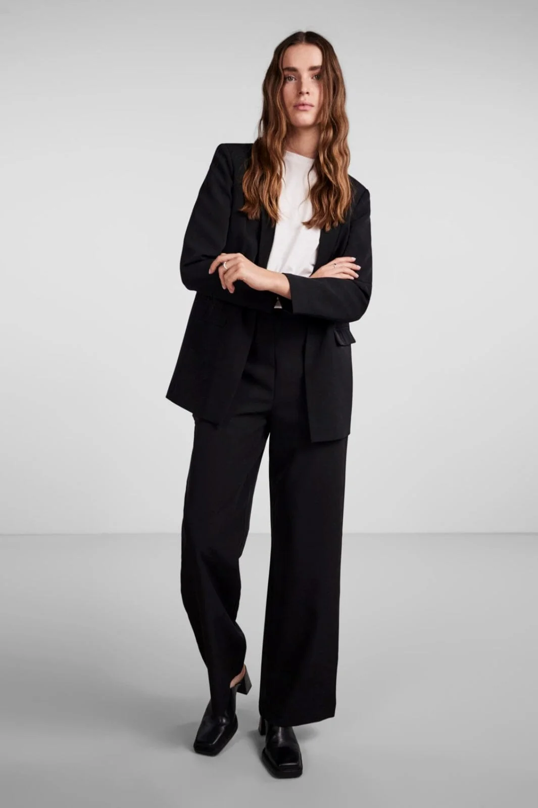 Pieces Pcbossy Wide Plain Pant 4266205 black