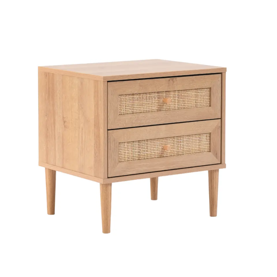 Nachtkastje - Bijzettafel - 39 x 48 x 49 cm - eiken kleur