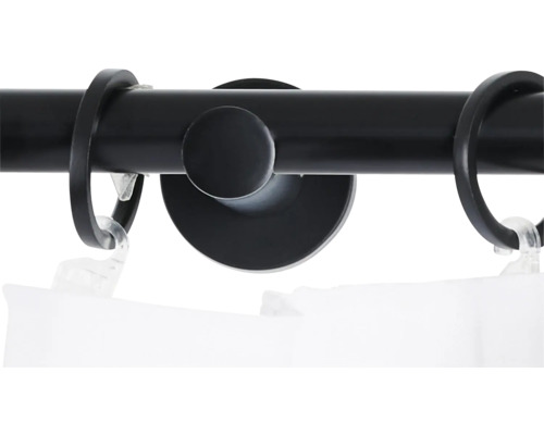 Uitschuifbare gordijnroedeset, Cosy zwart, 120-210 cm, Ø 16/19 mm
