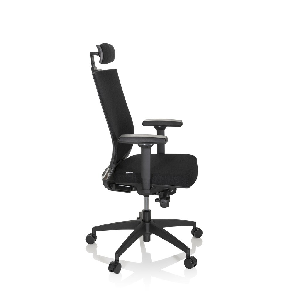 Profi Bürostuhl PORTO MAX HIGH I Stoff/Netzstoff mit Armlehnen (höhenverstellbar) hjh OFFICE