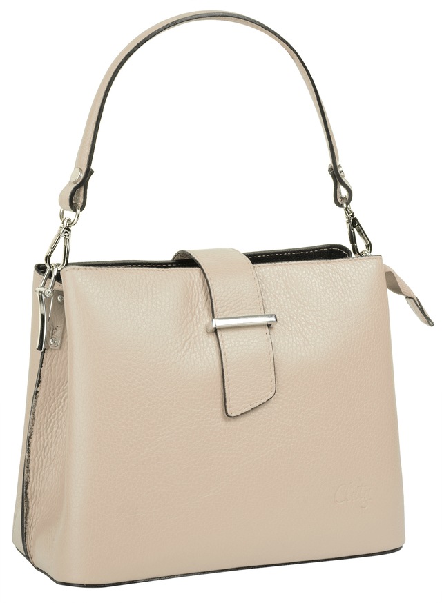 Cluty Henkeltasche echt Leder, Made in Italy