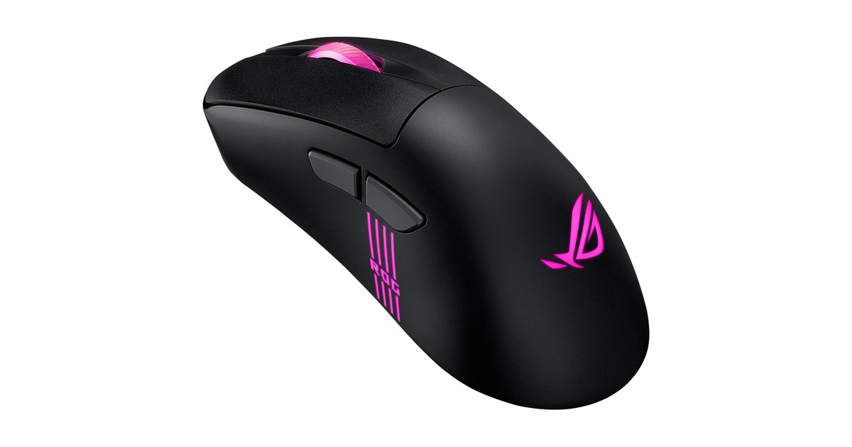 ASUSROG Keris II Origin Gaming Mouse  (Zwart, 42.000 dpi, RGB, USB, 2.4GHz, Bluetooth)