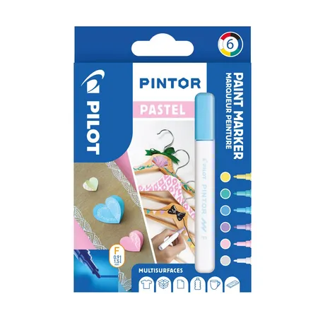 Pilot Kreativmarker PINTOR 2.9 (F) 6er Set Pastell