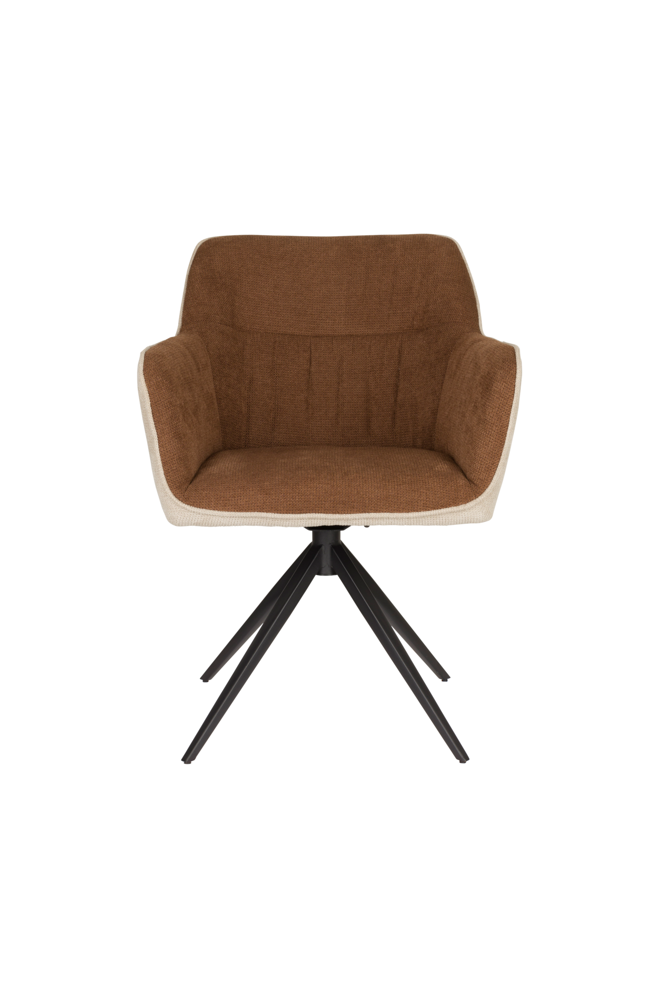 Eetkamerstoel Daley beige/bruin - set van 2
