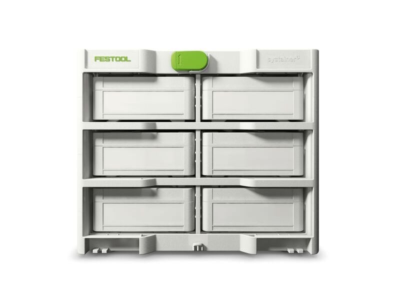 FESTOOL Systainer³ Rack SYS3-RK/6 M 337-Set, 6x Systainer³ Transport und Aufbewahrung von allen Systainer³ S 76 Varianten