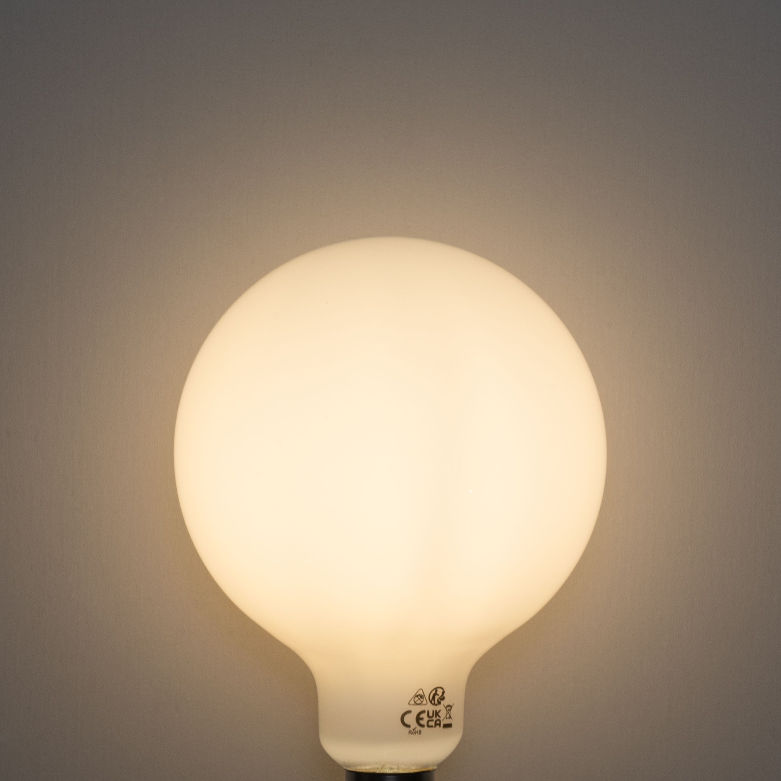 E27 dimbare LED lamp opaal G125 5W 450 lm 3000K
