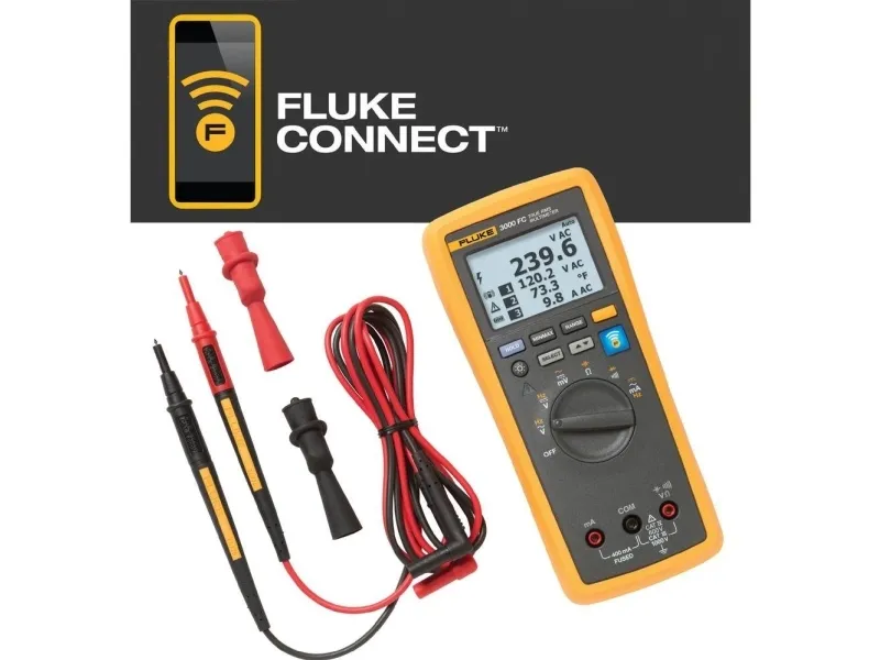 Fluke 3000 FC, LCD, Batteri, AA, Alkaline, 93 mm, 207 mm