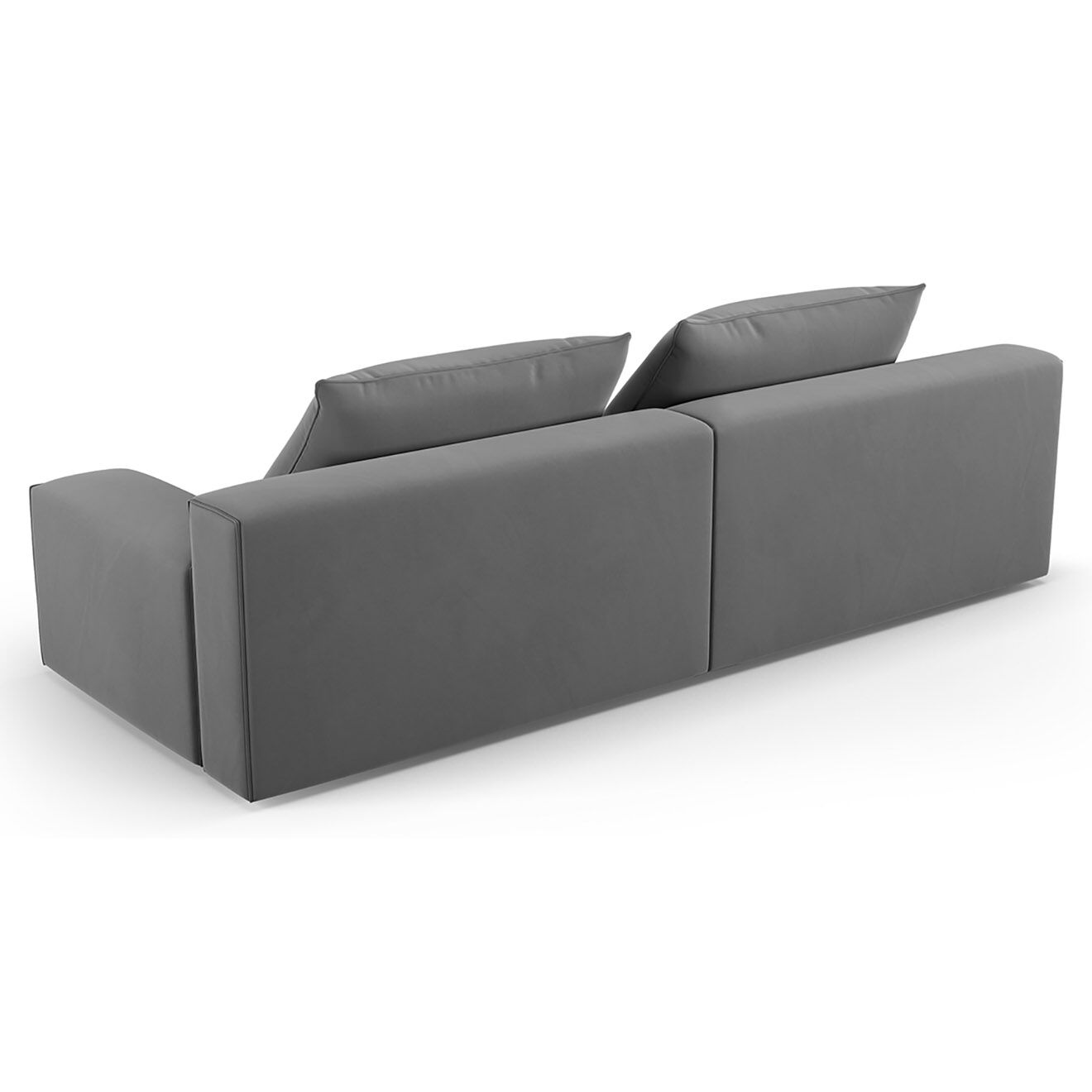 Mazzini Sofas Canapé Velours Ivy 4 Places gris foncé - 250x105x89 cm