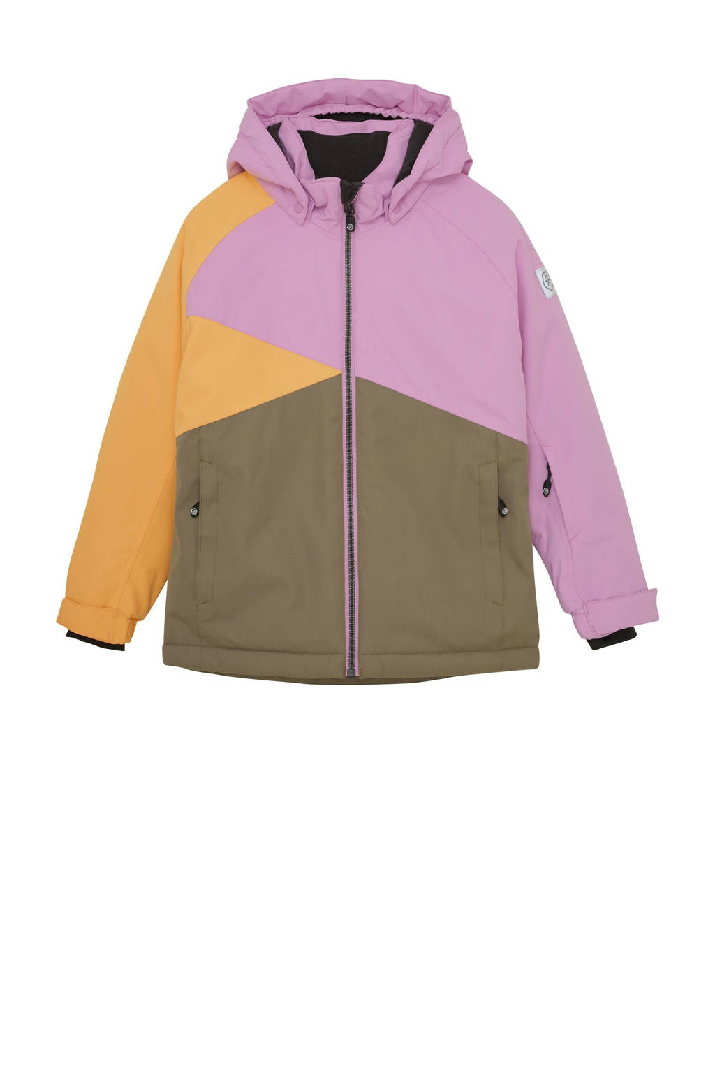 Color Kids ski-jack lila/geel/olijfgroen