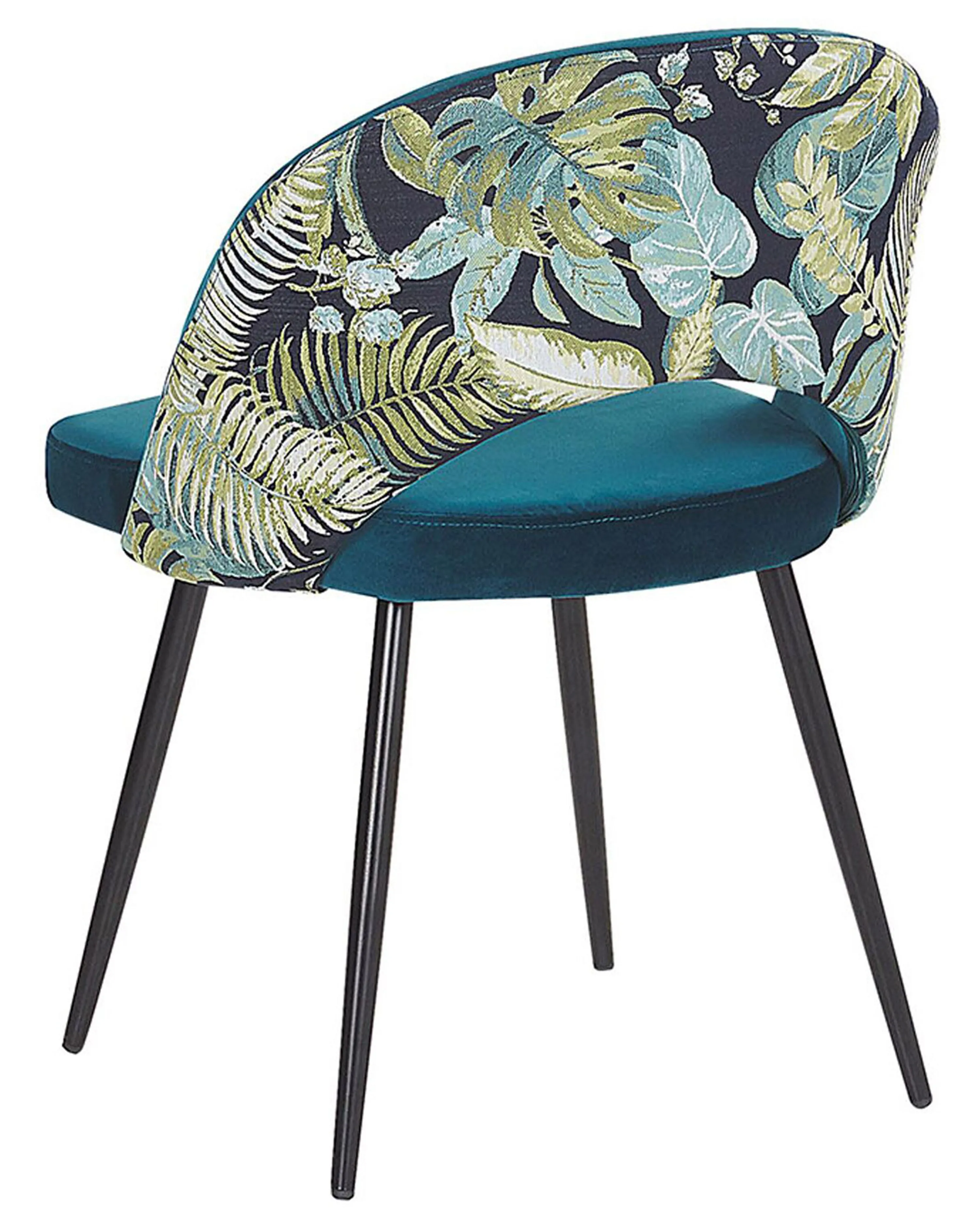 Set van 2 eetkamerstoelen VIVIAN Fluweel Zeeblauw