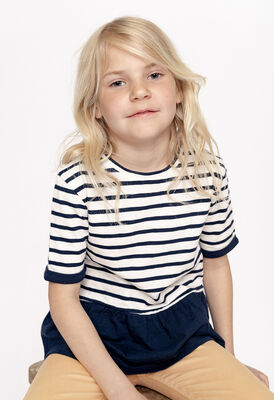 Ebbe Benita T-Skjorte, Offwhite/Dark Navy