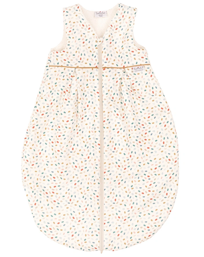Frottierschlafsack MULTI DOTS in weiß