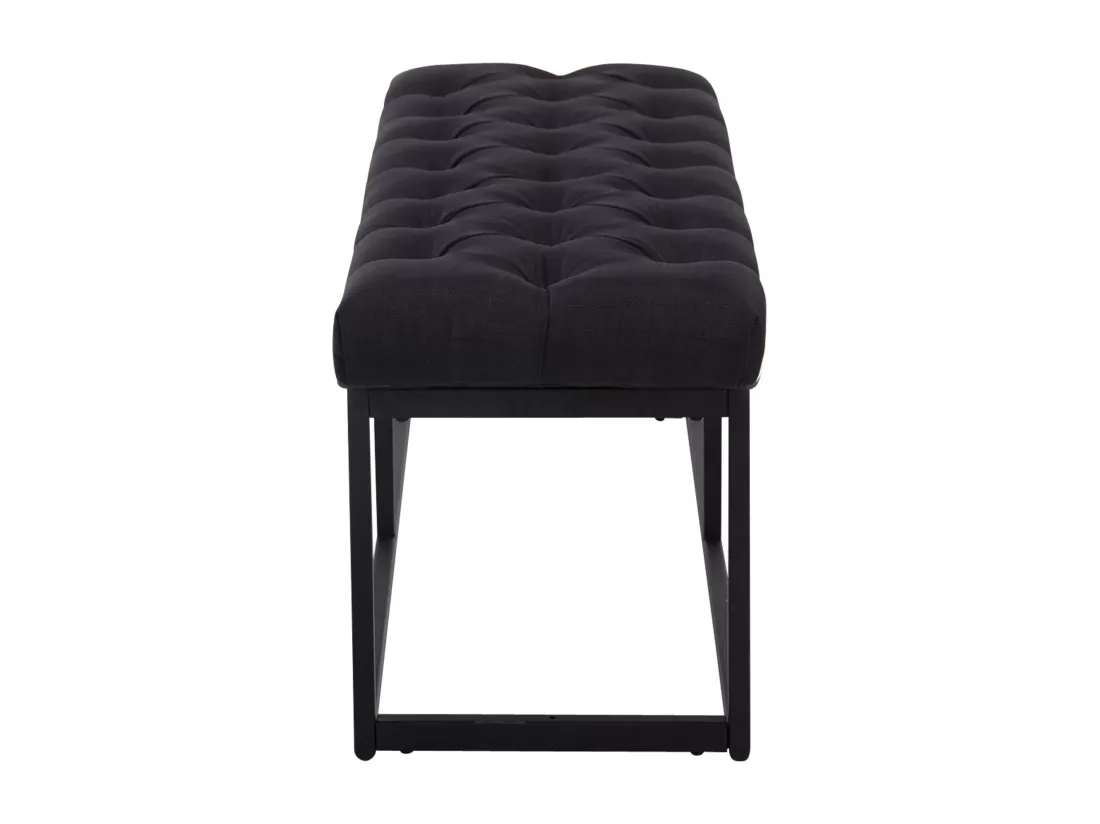 Banquette - Tissu & Métal noir mat - Noir - Amun
