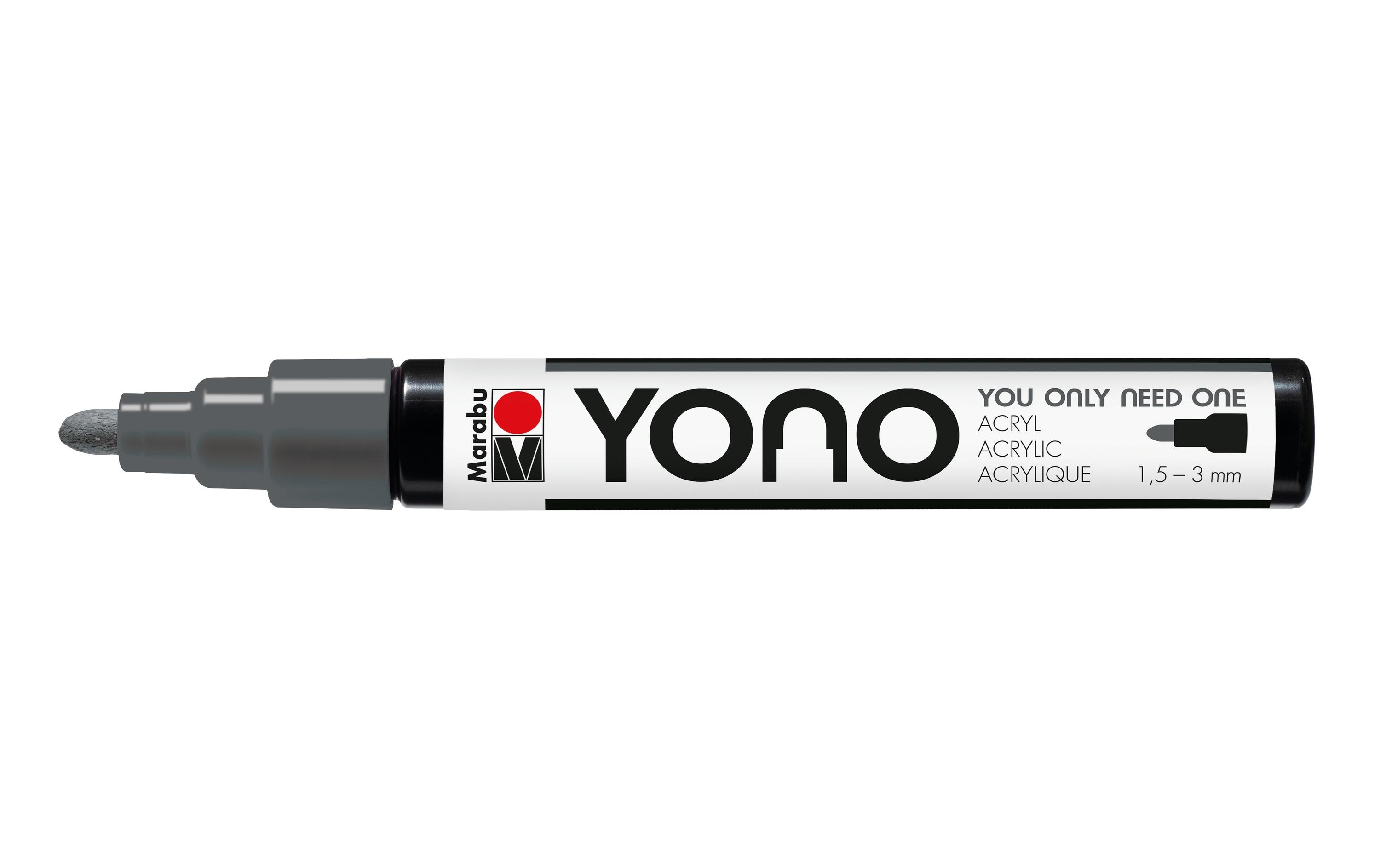 Acrylmarker YONO 1.5 - 3 mm DunkelgrauAcrylstift für alle Fälle