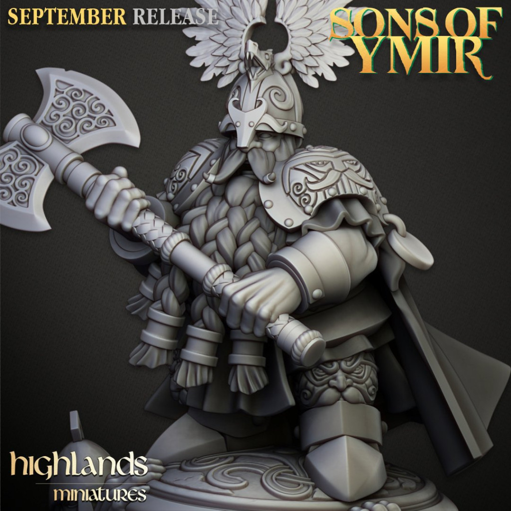 Highlands Miniatures - Sons of Ymir - Roi Nain sur Porteurs de Boucliers
