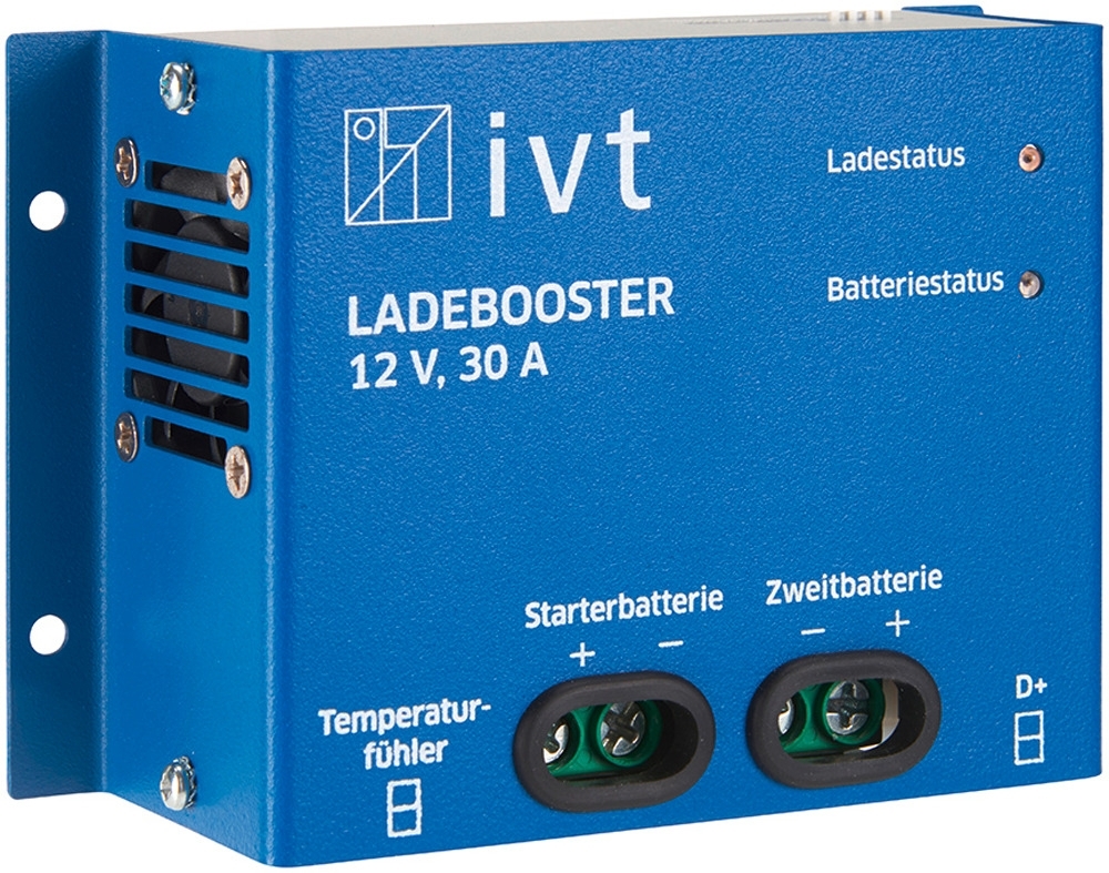 IVT Ladebooster / Ladespannungs-Booster 12 V / 30 A inklusive Kfz-Anschlussmaterial