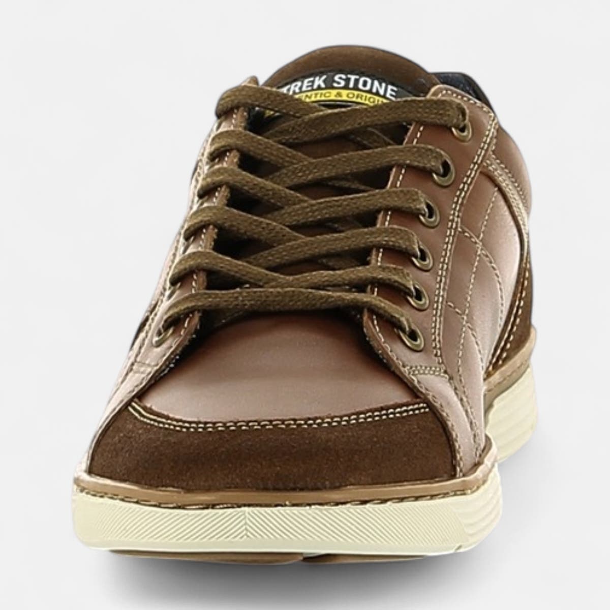 Baskets basses Homme en cuir cognac