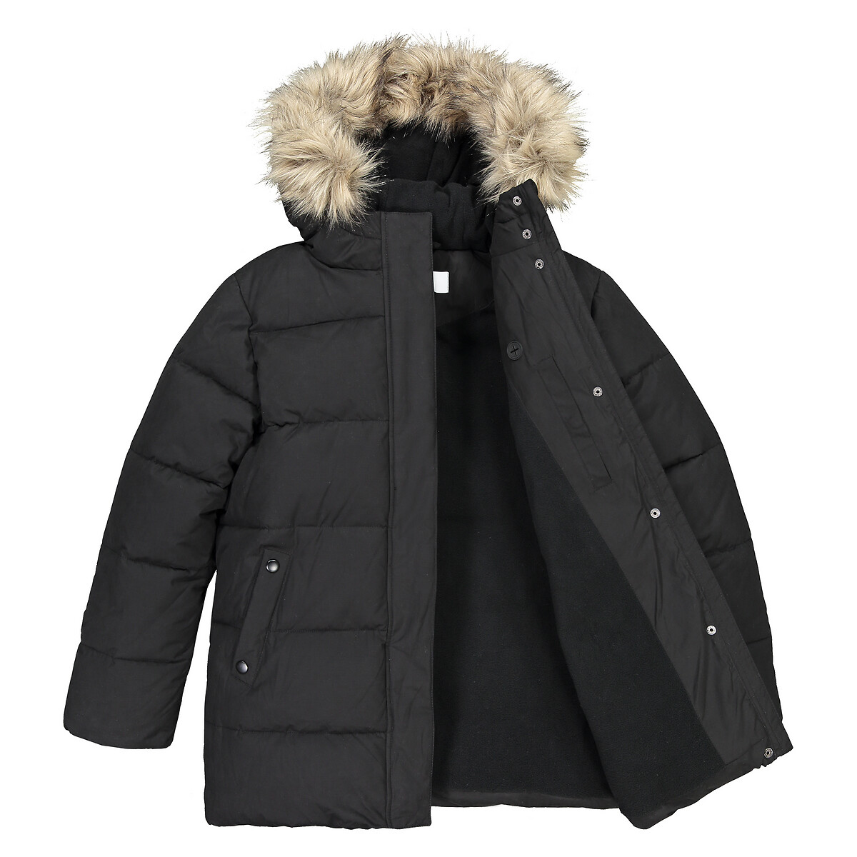 COLEÇÕES LA REDOUTE<br>Jaqueta de plumas com capuz fixo, inverno