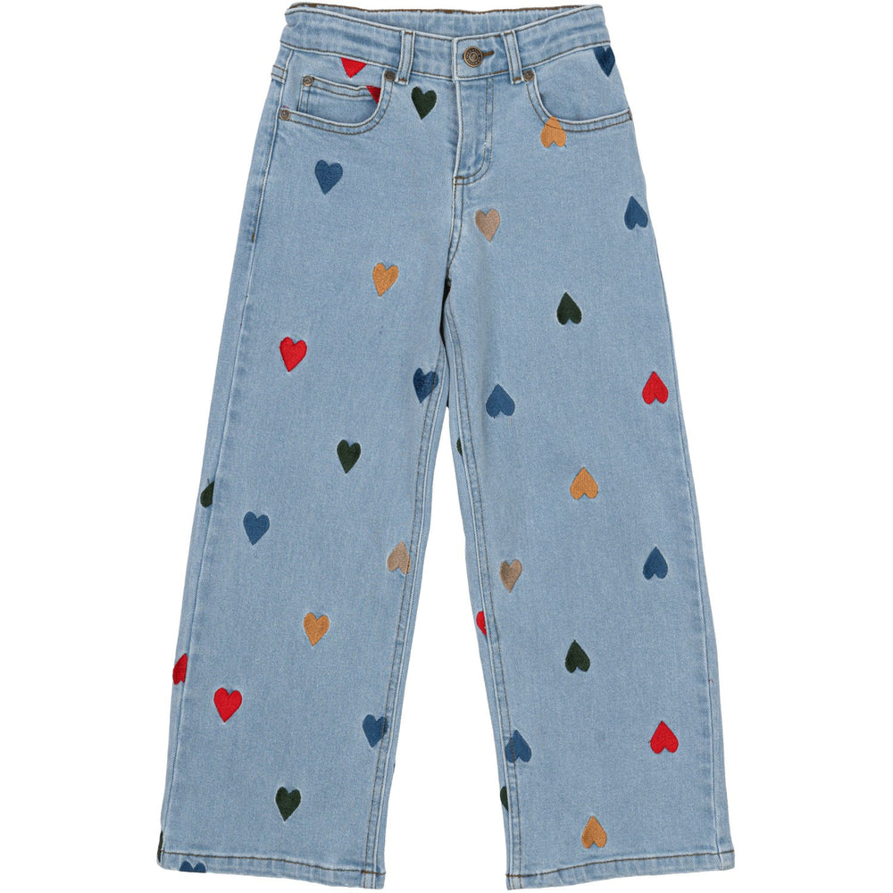 Køb The New Light Blue Denim EMB Nessa Wide Jeans