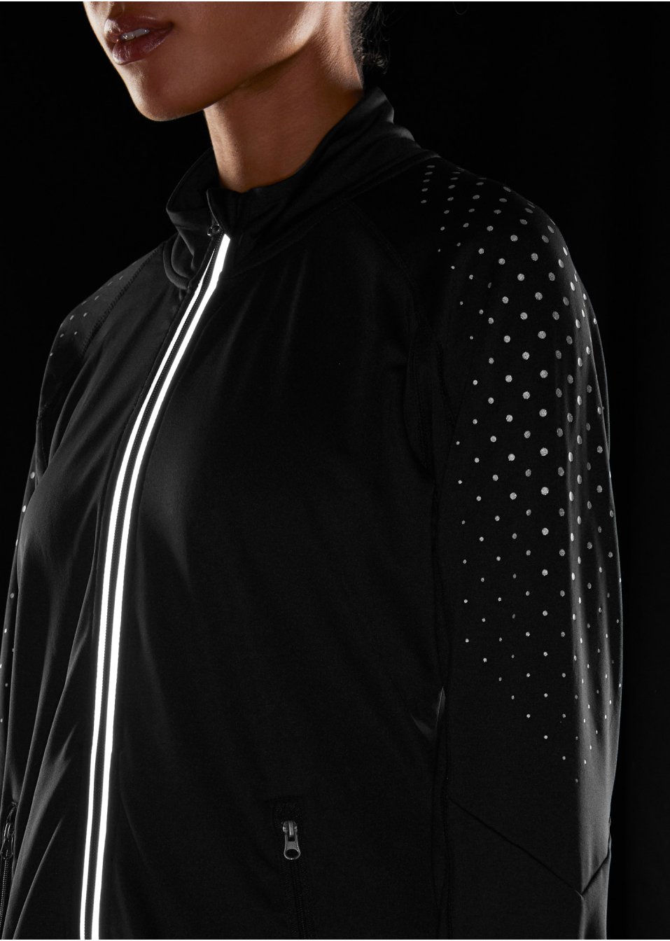 Gilet sweat thermo avec imprimé réfléchissant