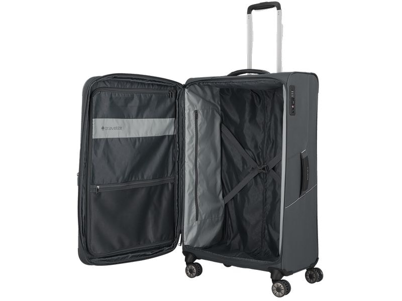 travelite Skaii Trolley L erweiterbar, Grau Reisekoffer