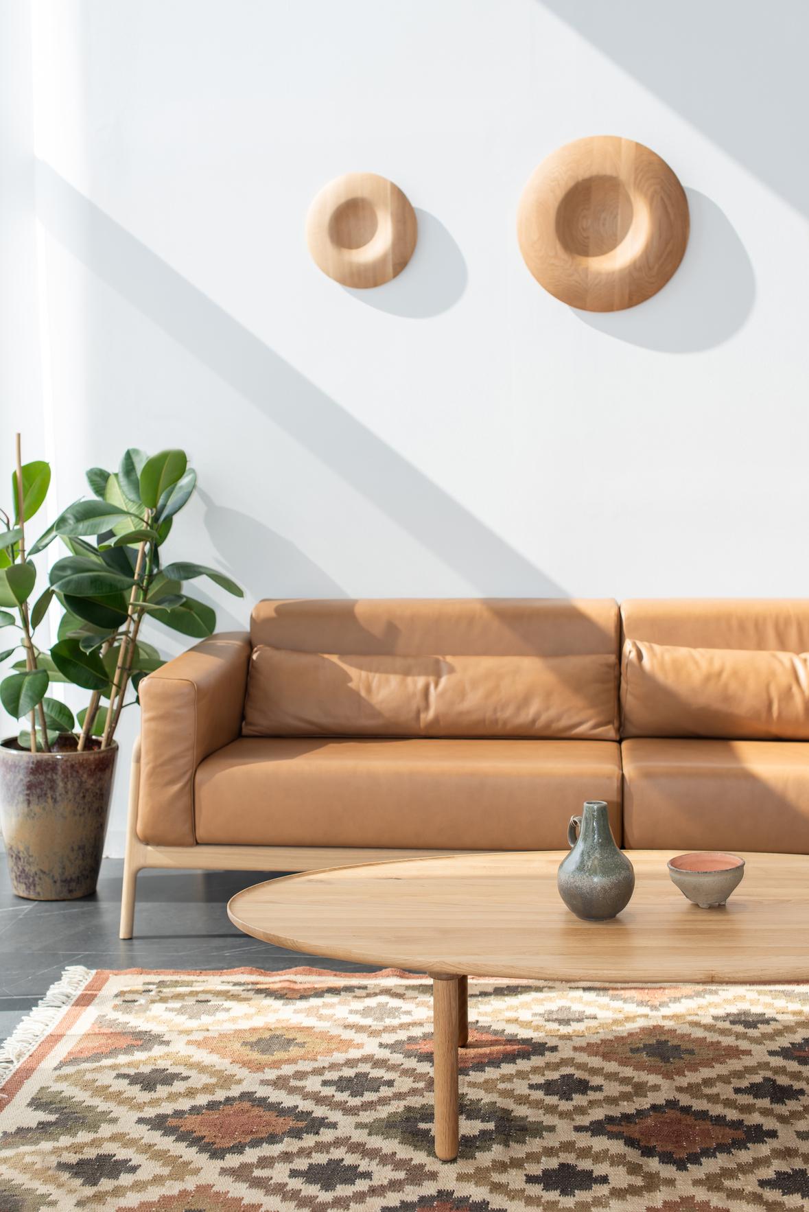 Fawn sofa 2-zits whitewash Dakar Leather Whisky