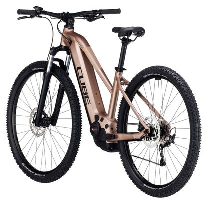 VTT Électrique Semi-Rigide Cube Reaction Hybrid Performance 500 Trapeze Shimano Alivio 9V 500 Wh 29'' Marron Metallic