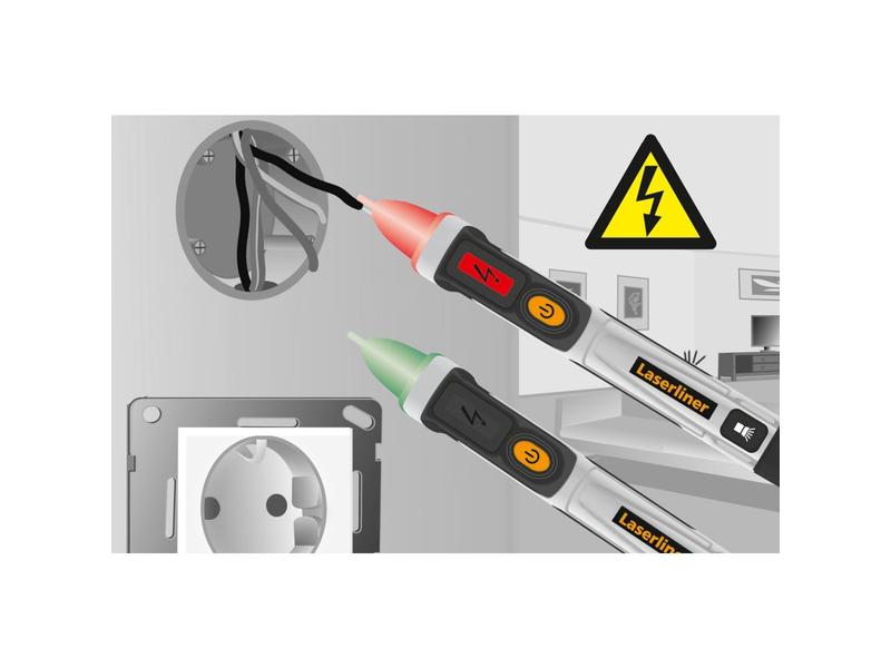 Laserliner Spannungsprüfer ActiveFinder Pro, CAT IV, 1000 V Sicherheit bei Arbeiten an elektrischen Leitungen – im handlichen Stiftformat