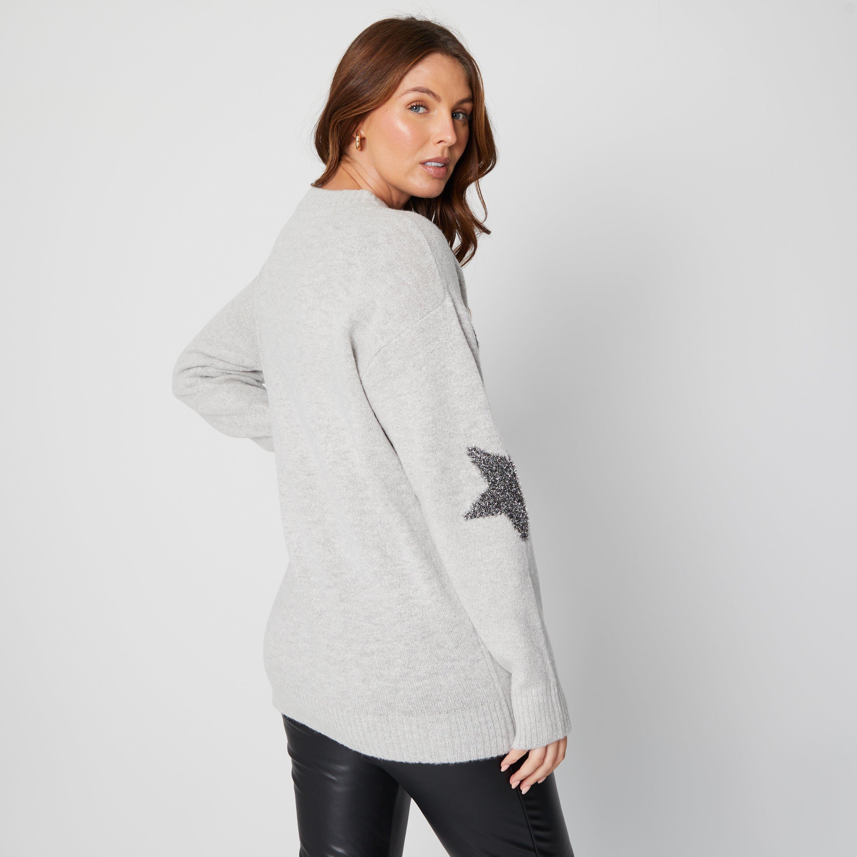 Be You Be You Star Motif Longline Jumper