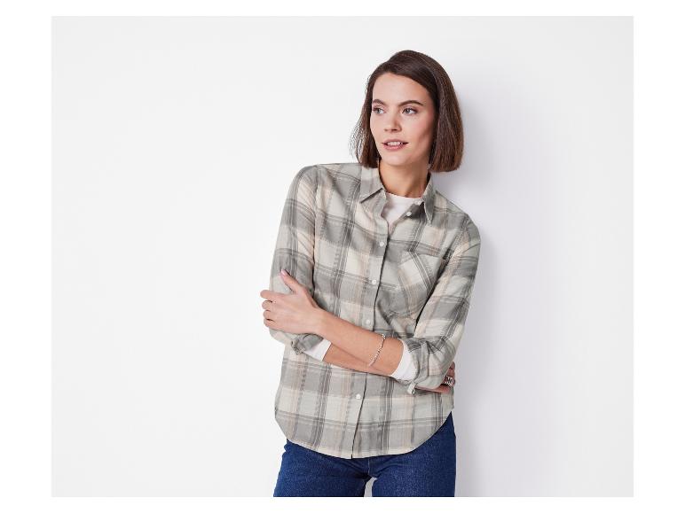 Flanellen dames blouse