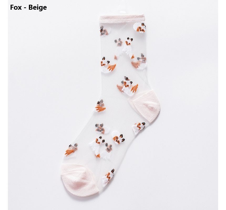 Dute - Cartoon Sheer Socks
