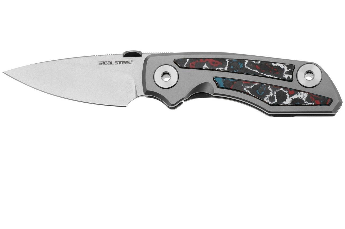 Real Steel Delta 2600, 7101NB, Stonewashed S35VN, Titanium Nebula Fatcarbon Inlay, zakmes