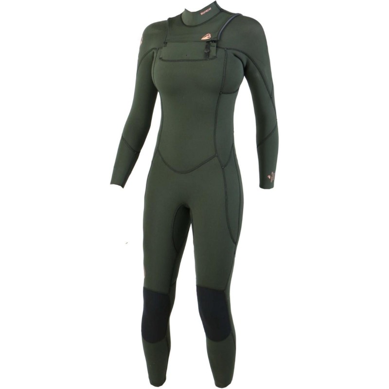 Combinaison Sooruz Femme Green Line Bioprene 4/3mm Chest Zip - The Corner Shop