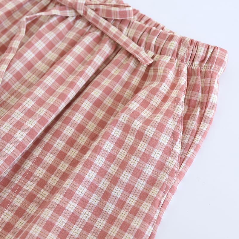 Dogini - Mid Rise Gingham Pyjamabroek (Verschillende designs)
