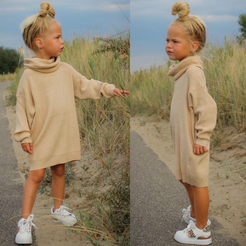 Col dress - Beige
