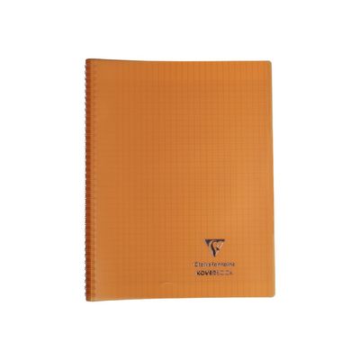 Clairefontaine Koverbook - Cahier polypro spiralé 24 x 32 cm - 160 pages - grands carreaux (Seyes) - disponible dans différentes couleurs