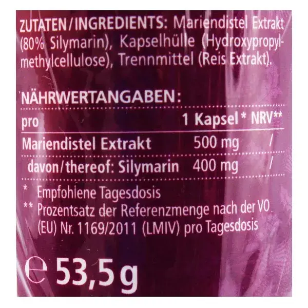 Extrato de Cardo Mariano Vitamaze 500mg 90 cápsulas