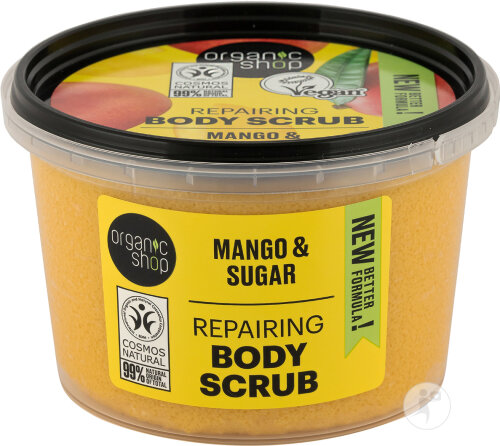 Organic Shop Gommage Corps Mangue Du Kenya Pot 250ml